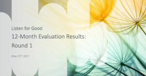 Listen4Good 12 Month Evaluation Results Round 1