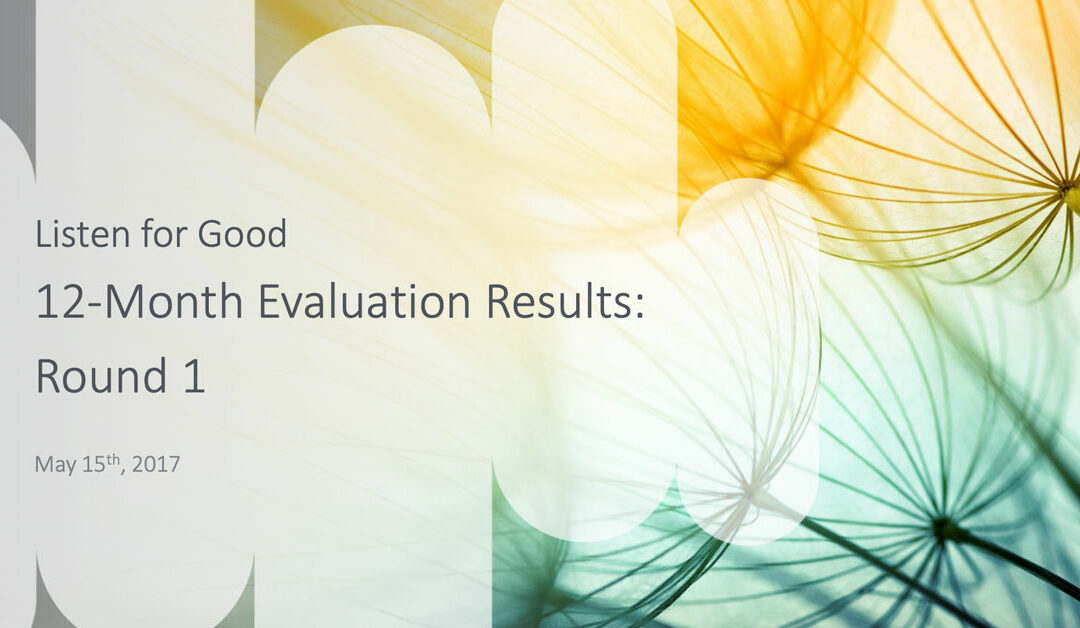 Listen4Good 12 Month Evaluation Results Round 1