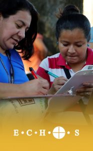image of women filling forms at ECHOS