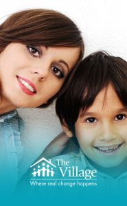 image of a mother and son at The Village for Families & Children