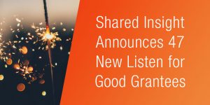 graphic of shared insight announces 47 new L4G grantees