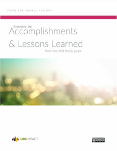 Accomplishments & Lessons Learned from the first three years