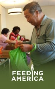 image of an elderly gentleman at food pantry