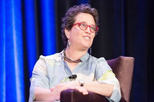 Image of Fay Twersky speaking at 2018 Gathering