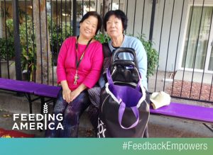 image of clients at their local Feeding America Food Bank #feedbackempowers
