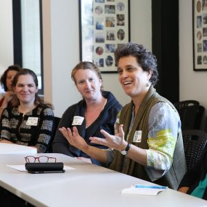 fay and lindsay in a meeting