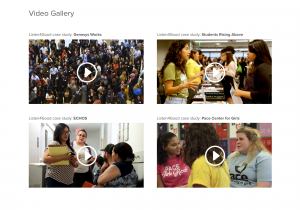 screenshot of video gallery