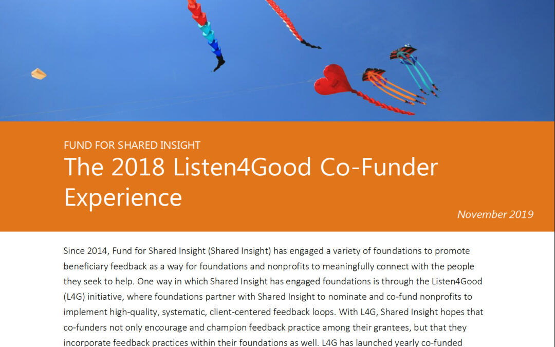 ORS Impact – The 2018 Listen4Good Co-funder Experience-cover