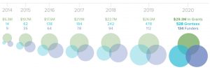 Growth by year chart