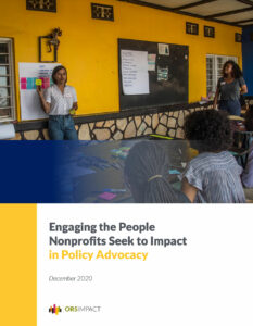 Engaging the People Nonprofits Seek to Impact in Policy Advocacy
