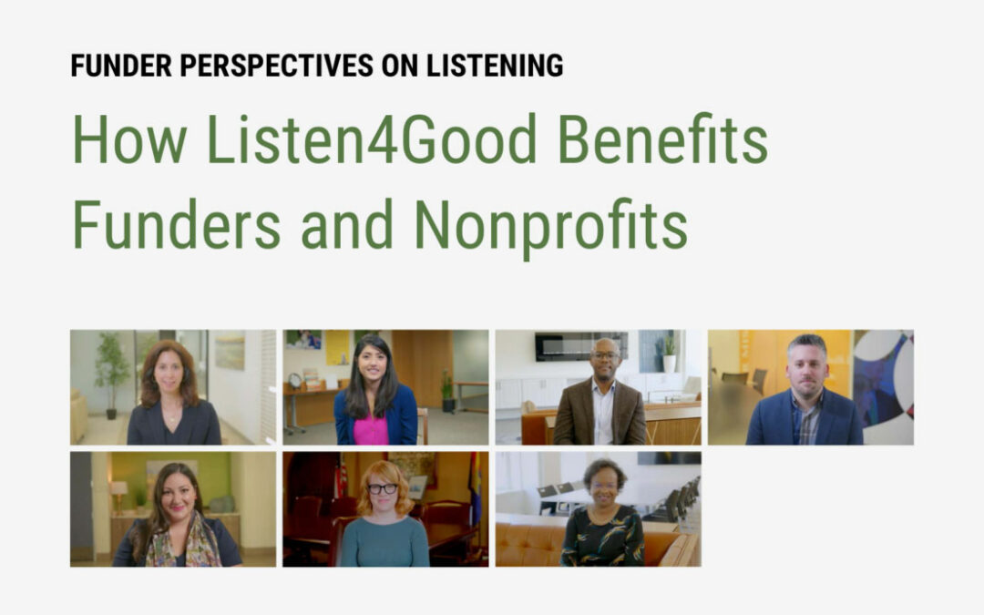 How Listen4Good Benefits Funders and Nonnprofits