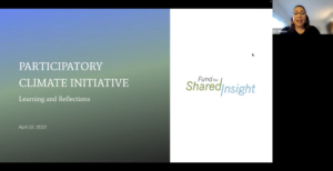 Participatory Climate Initiative, Learnings and Reflections