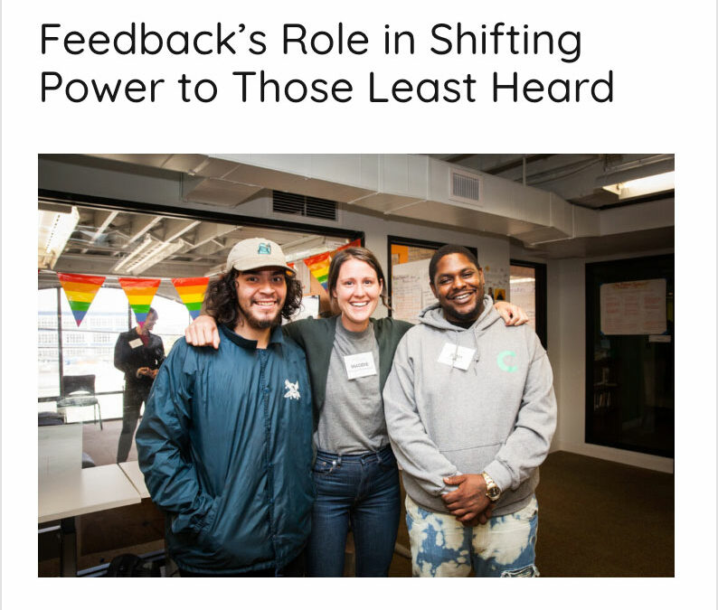 L4G’s blog: Feedback’s role in shifting power to those least heard