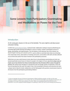 ORS Evaluation report for Participatory Grantmaking July 2022
