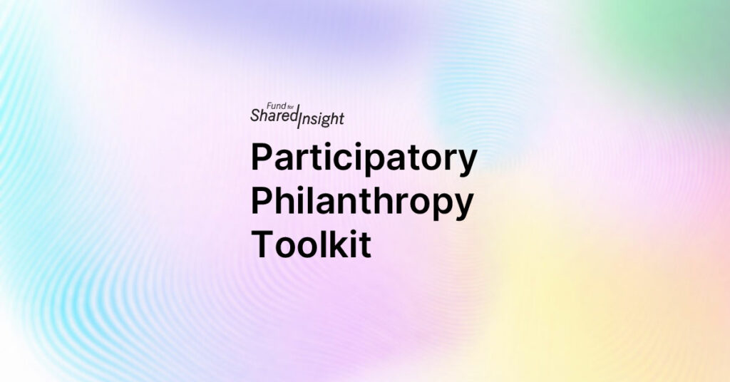 Participatory Philanthropy Toolkit graphic