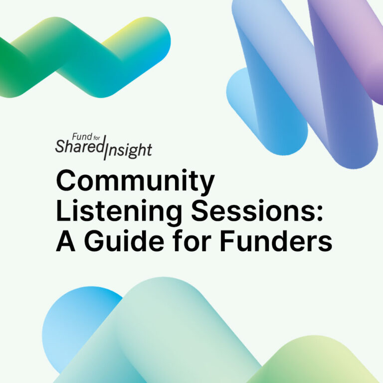 Community Listening Sessions: A Guide for Funders