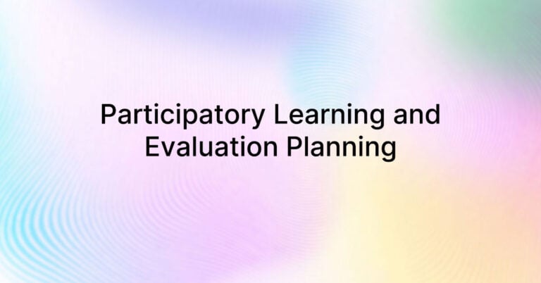 Participatory Learning and Evaluation Planning​ for Participatory Philanthropy Toolkit