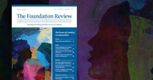 The Foundation Review cover, "The Power of Listening to Communities"