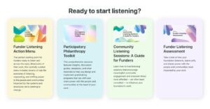 Ready to start listening tools to help funders